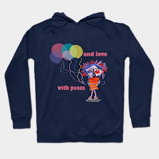 with peace and love Hoodie